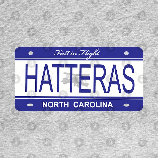 Hatteras License Plate by Trent Tides